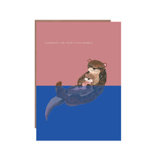 Load image into Gallery viewer, Otter New Baby - New Baby Card by Hutch Cassidy