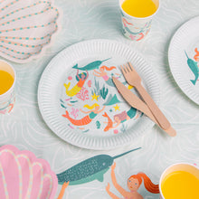 Load image into Gallery viewer, Make Waves Mermaid Paper Table Cover by Talking Tables