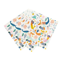 Load image into Gallery viewer, Mermaid &amp; Sea Creatures Paper Napkins - 20 Pack
