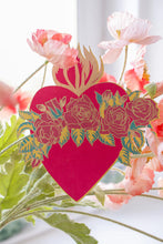 Load image into Gallery viewer, East End Press C6 Greeting Card - Flaming Heart