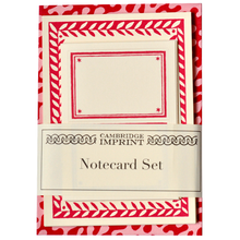Load image into Gallery viewer, Set Of Notecards and Envelopes - Kelp Raspberry Ripple by Cambridge Imprint