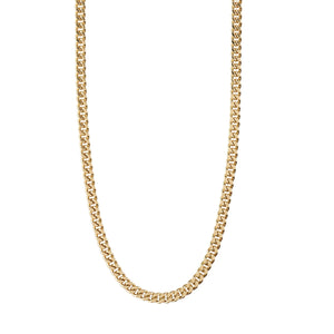 FUCHSIA Recycled Curb Chain Necklace, Gold Plated by Pilgrim