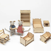 Load image into Gallery viewer, Sam & Julia Kids Diy Dollhouse Furniture Kit - Kids Bedroom (Scale 1:12)