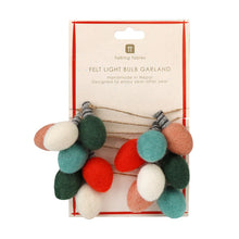 Load image into Gallery viewer, Talking Tables Christmas Felt Light Bulb Bunting - 2m