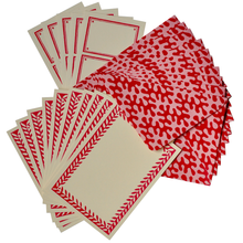 Load image into Gallery viewer, Set Of Notecards and Envelopes - Kelp Raspberry Ripple by Cambridge Imprint