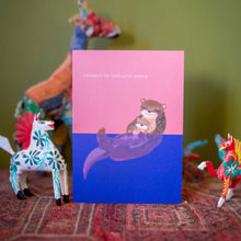 Load image into Gallery viewer, Otter New Baby - New Baby Card by Hutch Cassidy