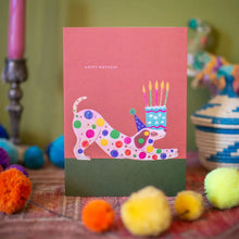 Load image into Gallery viewer, Spotty Dog And Cake  -  Birthday Card by Hutch Cassidy