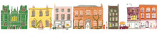 Load image into Gallery viewer, Illustration of colorful buildings in a row