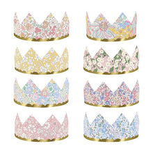 Load image into Gallery viewer, Meri Meri Liberty Print - 8 Party Crowns