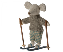 Load image into Gallery viewer, Maileg - Winter Big Brother Mouse with Ski Set