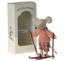 Load image into Gallery viewer, Maileg - Winter Big Sister Mouse with Ski Set