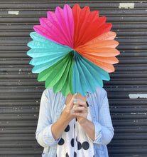 Load image into Gallery viewer, Large Paper Fan Multi Colour