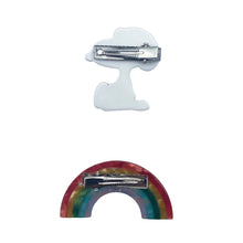 Load image into Gallery viewer, Peanuts Hairclips - Snoopy & Rainbow