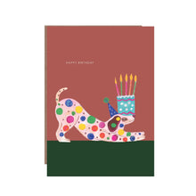 Load image into Gallery viewer, Spotty Dog And Cake  -  Birthday Card by Hutch Cassidy