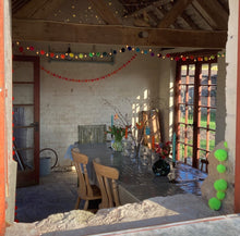 Load image into Gallery viewer, Rainbow Pom Pom Fairy Light Chain