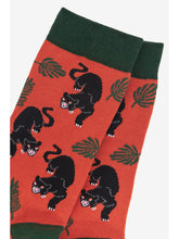 Load image into Gallery viewer, Men’s Bamboo Socks - Prowling Panther by Sock Talk
