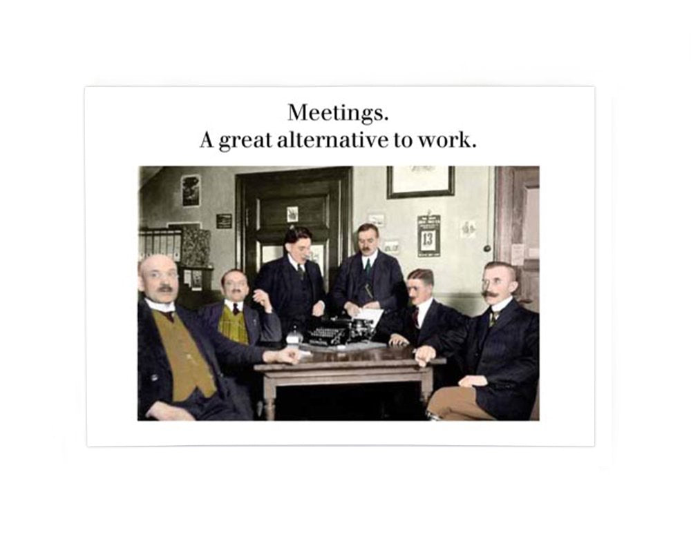 Meetings Postcard by BlueQ