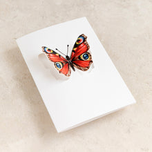 Load image into Gallery viewer, Peacock Butterfly 3D Card by Sophie Brabbins
