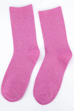 Load image into Gallery viewer, Women’s Socks - Hot Pink Glitter by Sock Talk
