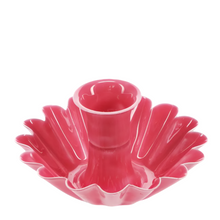 Load image into Gallery viewer, Enamel Cupped Flower Candle Holder