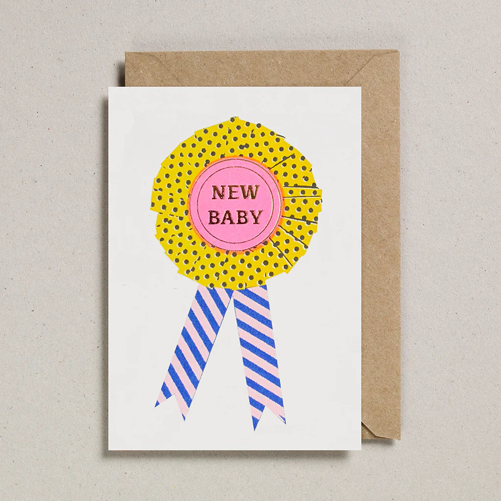 Riso New Baby Card Rosette by Petra Boase