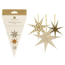 Load image into Gallery viewer, Talking Tables Gilded Paper Stars - 3 Pack