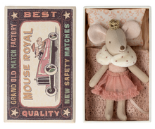 Load image into Gallery viewer, Princess Little Sister Matchbox Mouse by Maileg
