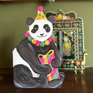 Party Panda Die-Cut Card by Hutch Cassidy