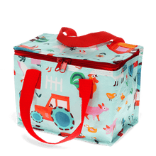 Load image into Gallery viewer, Insulated Lunch Bag - Farmyard Blue