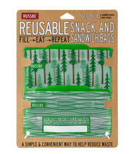 Load image into Gallery viewer, Set of 4 Reusable Snack &amp; Sandwich Bags
