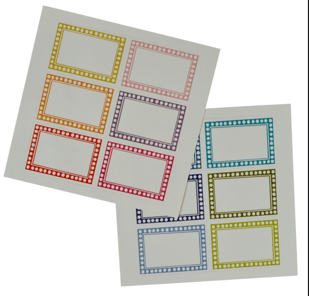 12 Large Self-Adhesive Labels by Cambridge Imprint