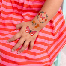 Load image into Gallery viewer, Floral Flutter Temporary Tattoos