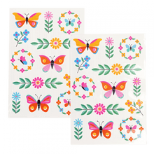 Load image into Gallery viewer, Floral Flutter Temporary Tattoos