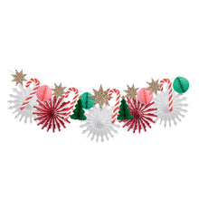 Load image into Gallery viewer, Giant Christmas Honeycomb Garland by Meri Meri