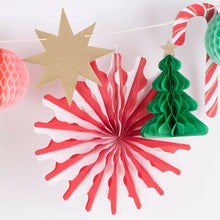 Load image into Gallery viewer, Giant Christmas Honeycomb Garland by Meri Meri