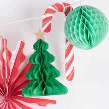 Load image into Gallery viewer, Giant Christmas Honeycomb Garland by Meri Meri