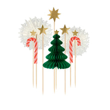 Load image into Gallery viewer, Christmas Honeycomb Cake Topper by Meri Meri