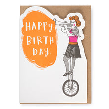 Load image into Gallery viewer, Happy Birthday Trumpeter Cut-out Card by Archivist
