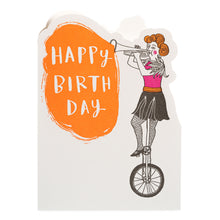 Load image into Gallery viewer, Happy Birthday Trumpeter Cut-out Card by Archivist