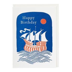 Happy Birthday Ship Card by Archivist