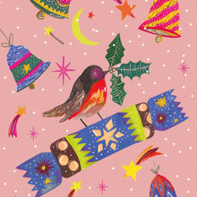Load image into Gallery viewer, Robin and Cracker Christmas Card by Hutch Cassidy
