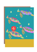 Load image into Gallery viewer, Age 4 Party Turtles Birthday Card by Hutch Cassidy