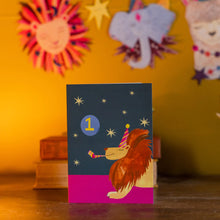 Load image into Gallery viewer, Age 1 Party Lion Birthday Card by Hutch Cassidy
