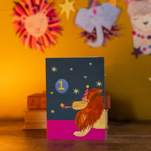 Load image into Gallery viewer, Age 1 Party Lion Birthday Card by Hutch Cassidy