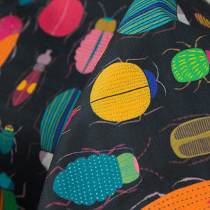 Tea Towel - Dark Bugs & Beetles by Maggiemagoo Designs
