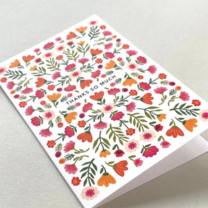 Thank You Card - Folk Floral