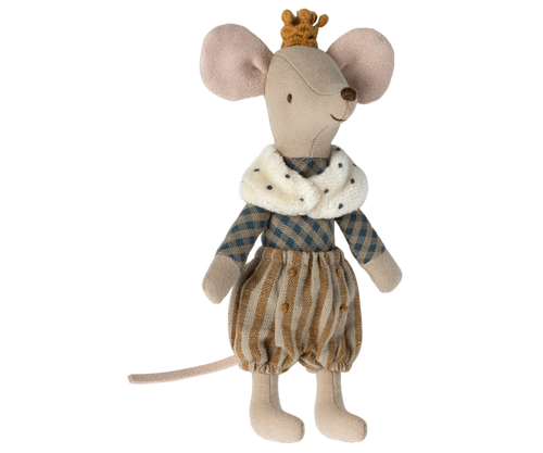 Maileg Big Brother Prince Mouse | Children's Toy | Gifts for children | Toy prince mouse in royal outfit and crown