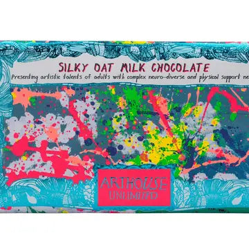 Chocolate bar  vegan friendy. Colourful and vibrant  desin on packaging.