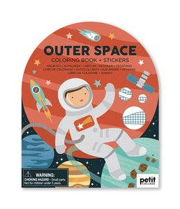 Colouring Book with Stickers Outer Space by Petit Collage