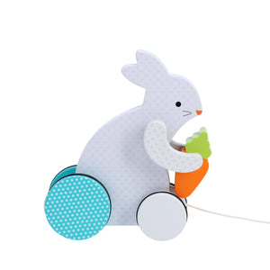 Petit Collage - Busy Bunny Wooden Pull Toy